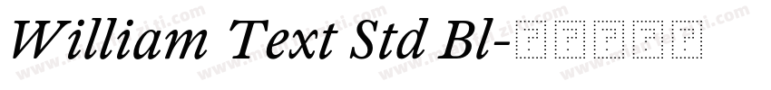 William Text Std Bl字体转换
